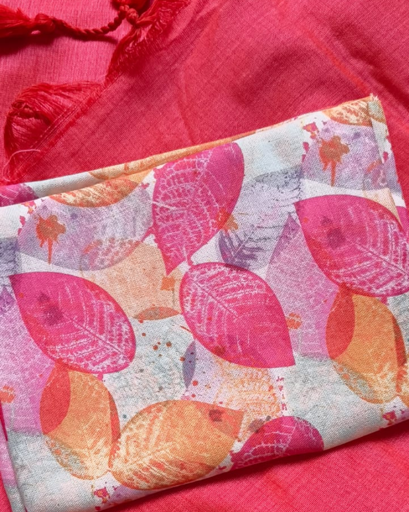 Pink Handloom Khadi Cotton