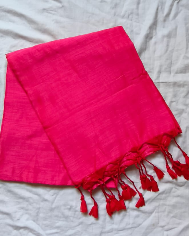 Pink Handloom Khadi Cotton