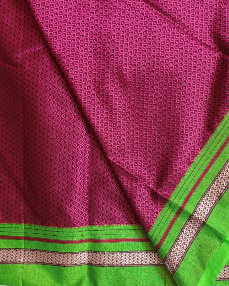 Maroon Ilkal Khun Saree