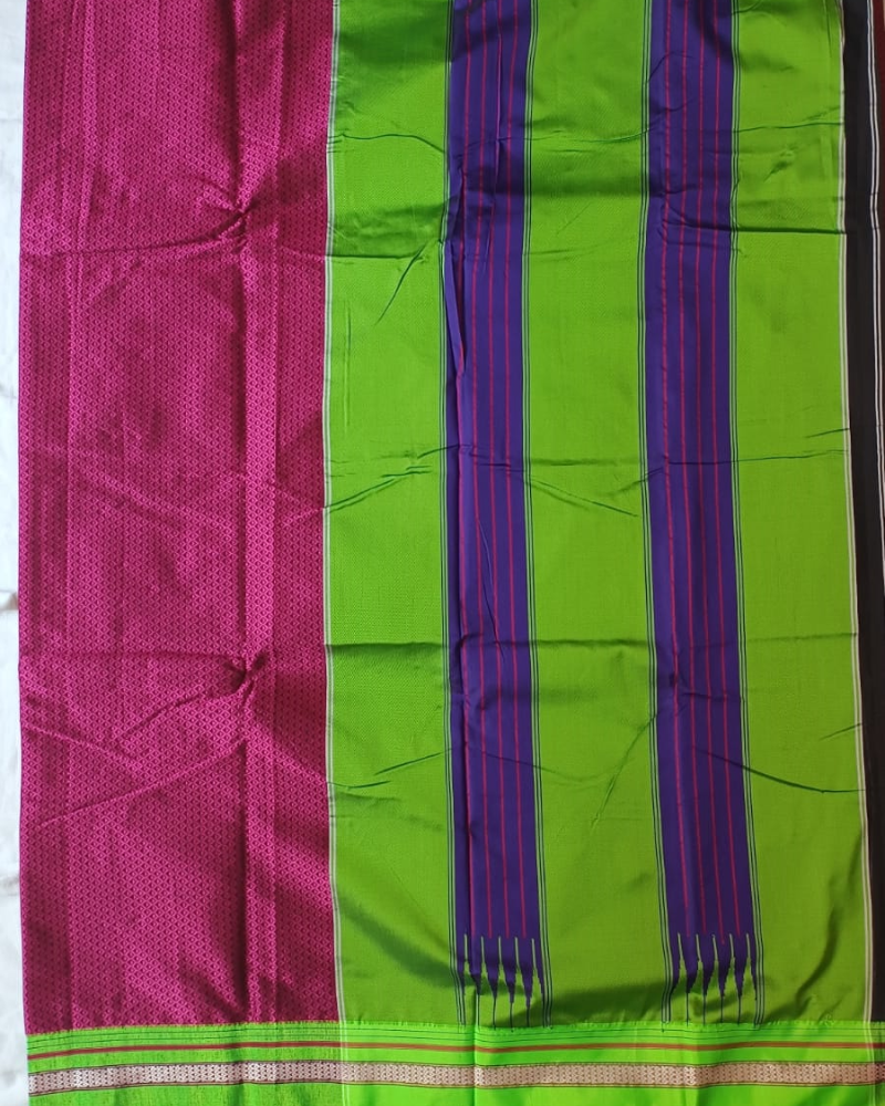 Maroon Ilkal Khun Saree