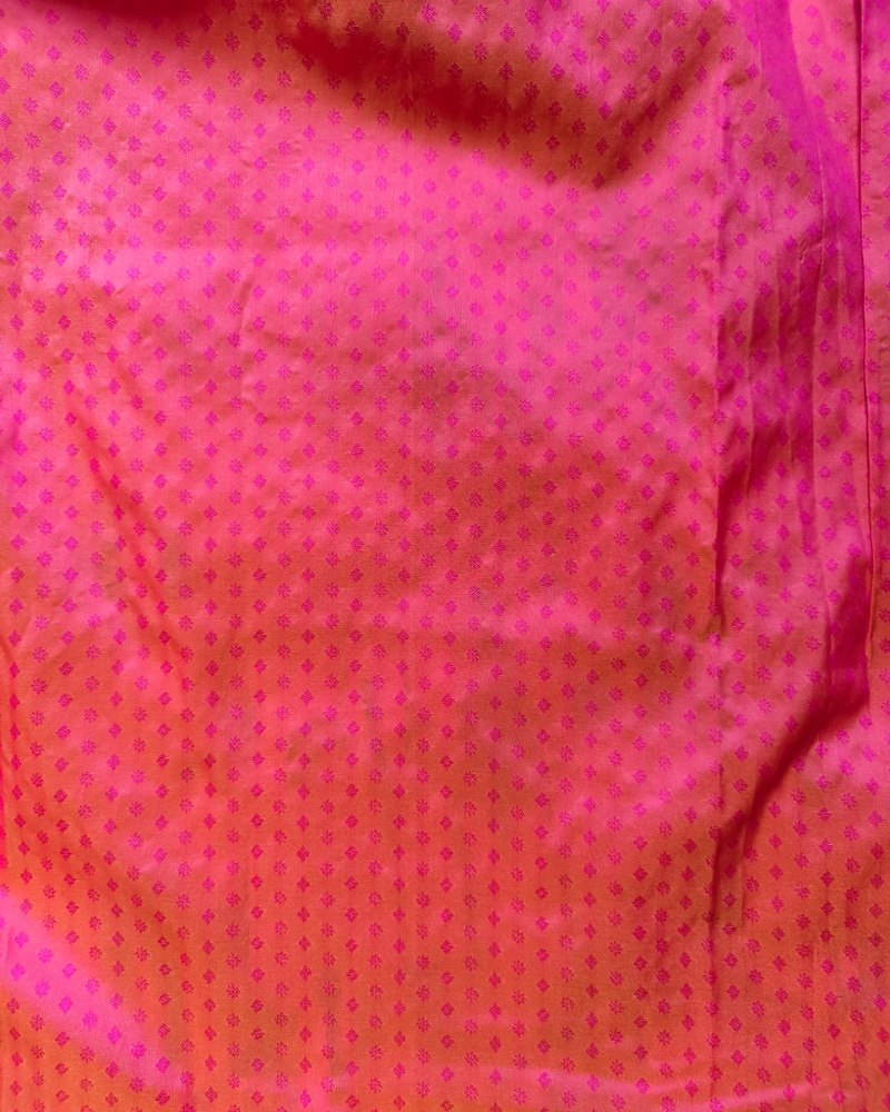 Pink Orange Art silk saree