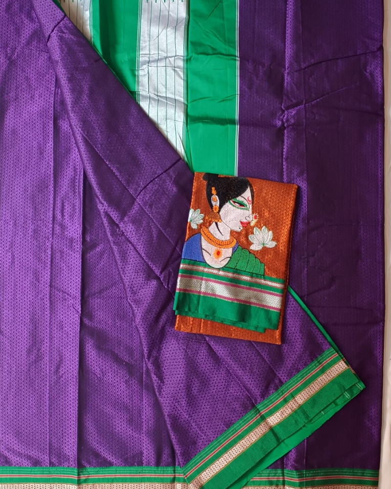 Purple Ilkal Khun Saree