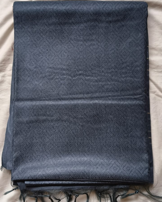 Rama Blue Bhagalpur Blended Silk with Cotton