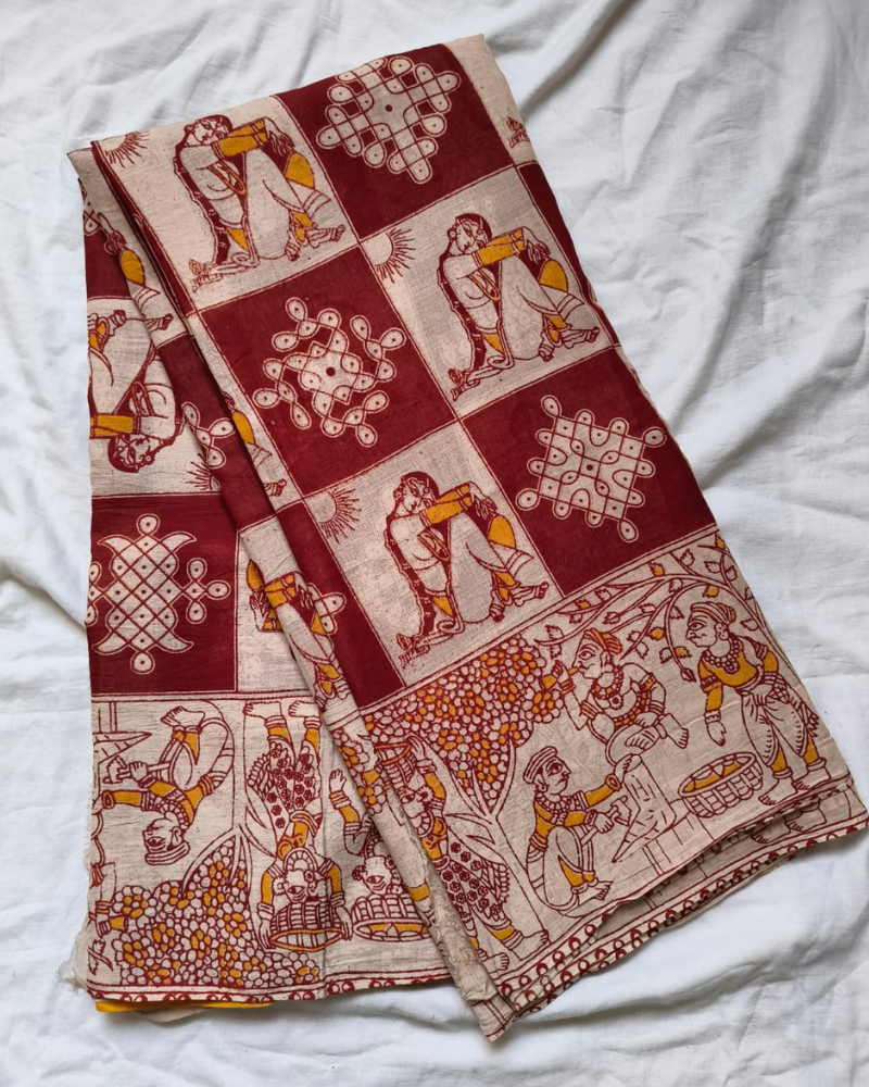 White & Red Mul Cotton