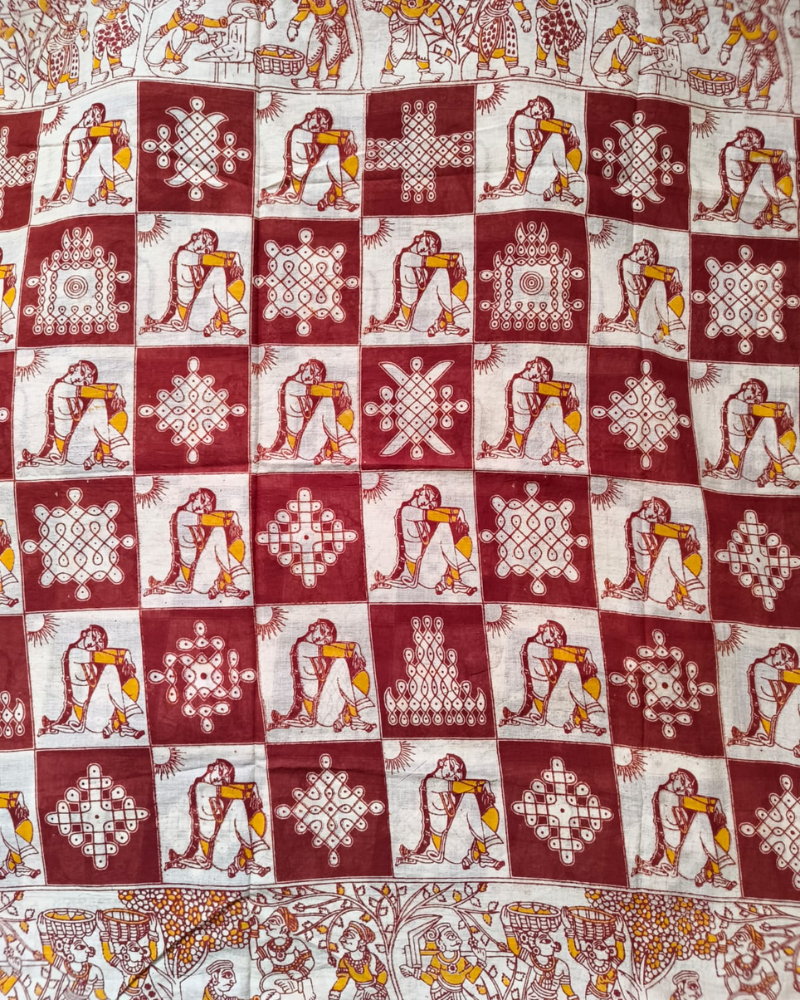 White & Red Mul Cotton