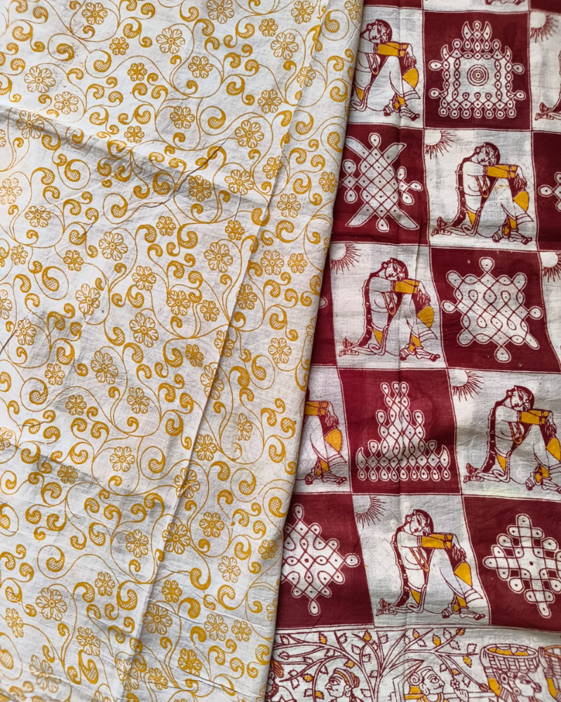 White & Red Mul Cotton