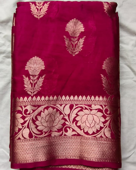Megenta Warm Silk Banarasi Saree