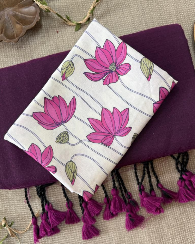 Wine Color Handloom Khadi Cotton