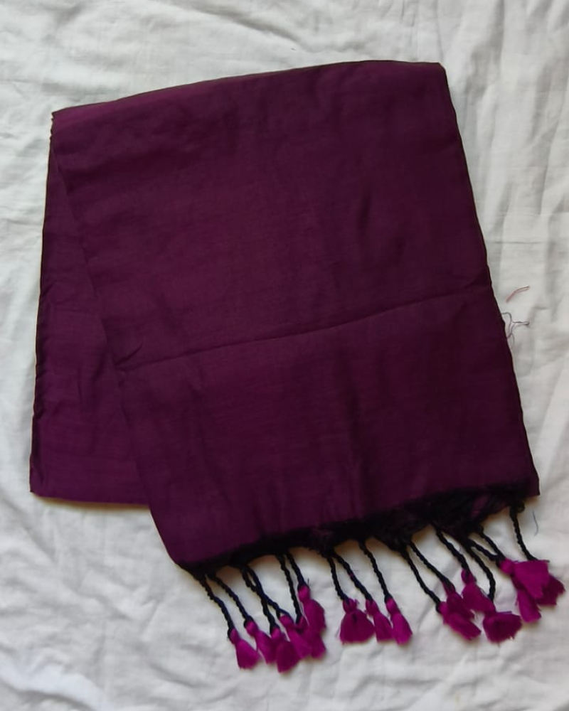 Wine Color Handloom Khadi Cotton