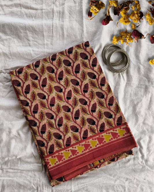 Light Red Bagru print Soft Cotton