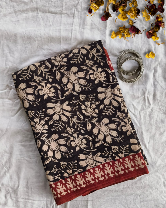 Black Bagru print Soft Cotton