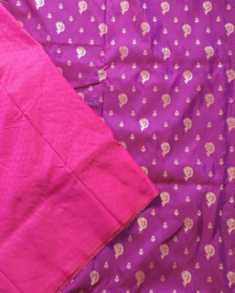 Purple & Pink Soft silk saree