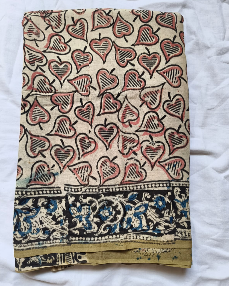 Beige Kalamkari Chennur silk