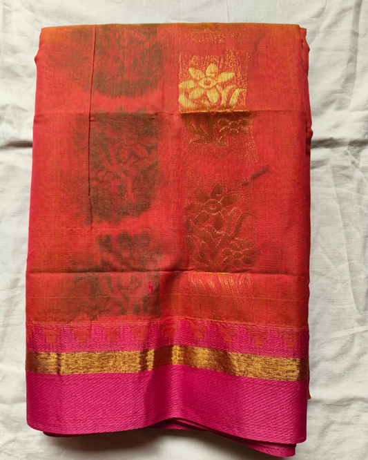 Red Ellampilai Handloom Sico saree