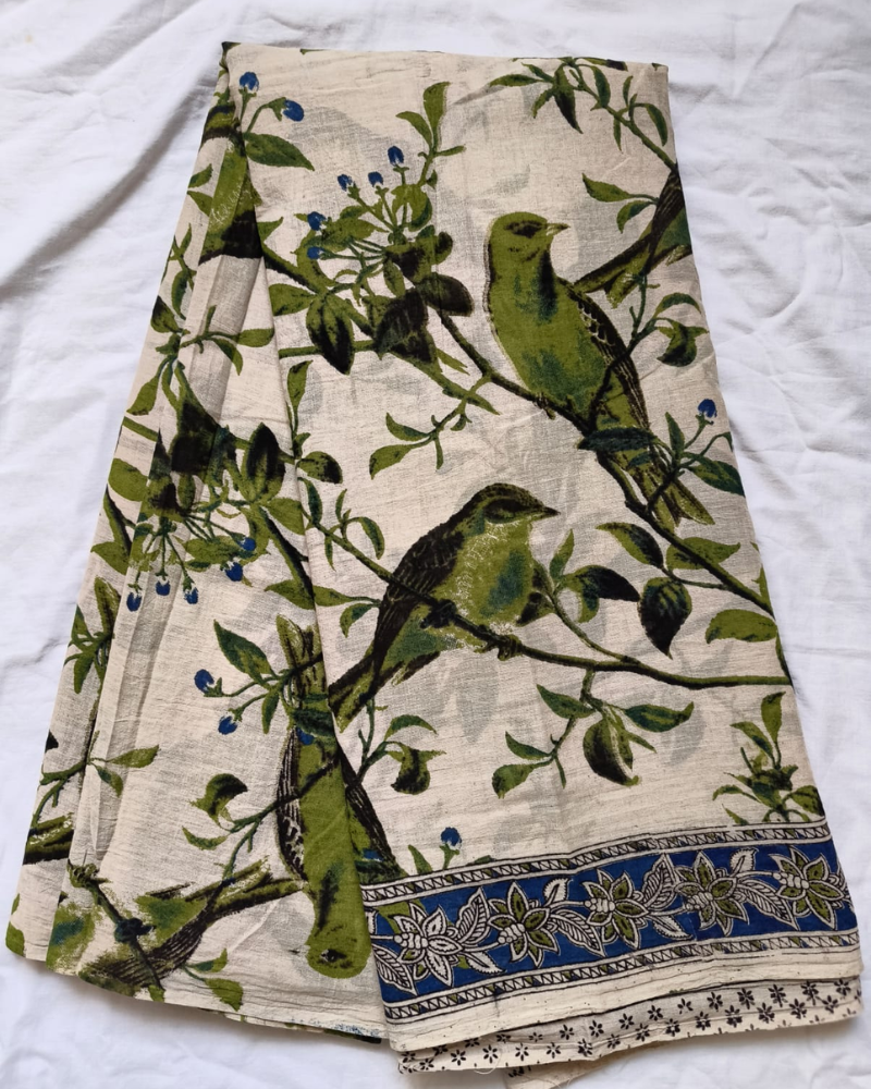 White & Green Mul Cotton