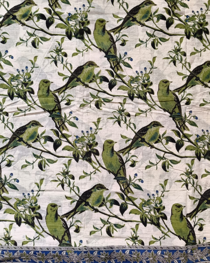 White & Green Mul Cotton