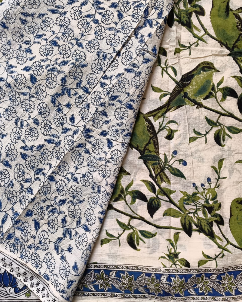 White & Green Mul Cotton